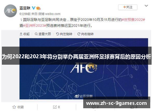 为何2022和2023年将分别举办两届亚洲杯足球赛背后的原因分析